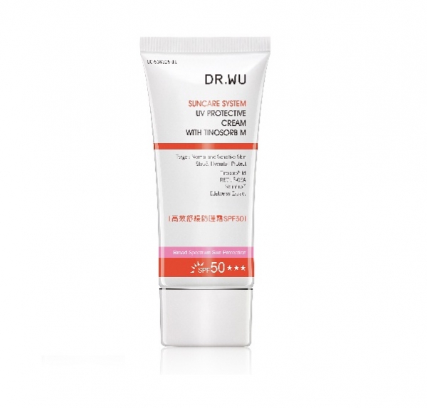 DR. WU 全方位防護系列高效舒緩防曬霜SPF50,30ml/NTD650。