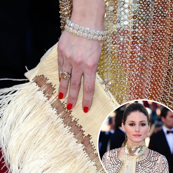 奧莉維亞巴勒莫Olivia Palermo擦上她最愛的紅色指彩出席坎城影展。