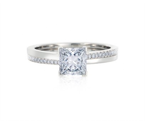 De Beers The Promise公主方型車工鑽石戒指