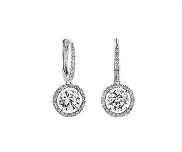 De Beers Aura垂墜式耳環