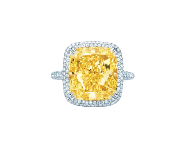 Tiffany 10.07克拉黃鑽戒指,參考價NT$16,630,000。