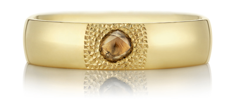 De Beers Talisman You & Me 黃K金戒環 (5mm)。