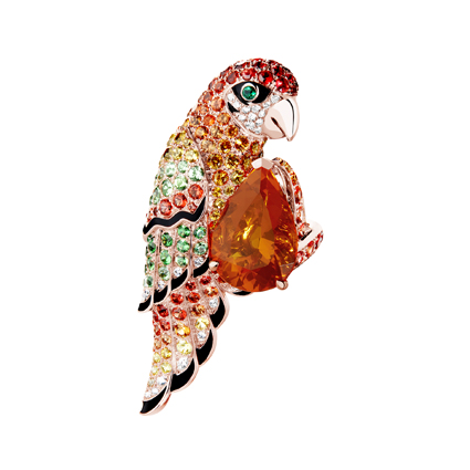 「Animaux」(動物)系列,Nuri 主鑲火蛋白鸚鵡造型戒指,2,140,000元。