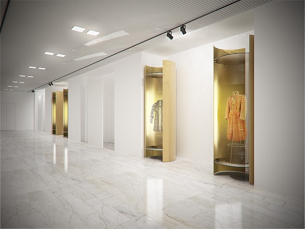 Fendi 新總部展示許多經典服飾。