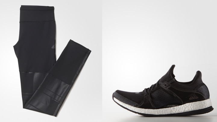 Adidas CLIMALITE®強力包覆緊身褲
Adidas AP9529 NT$2,290; Addidas PureBOOST X TR訓練鞋 AQ1970 NT$4,290