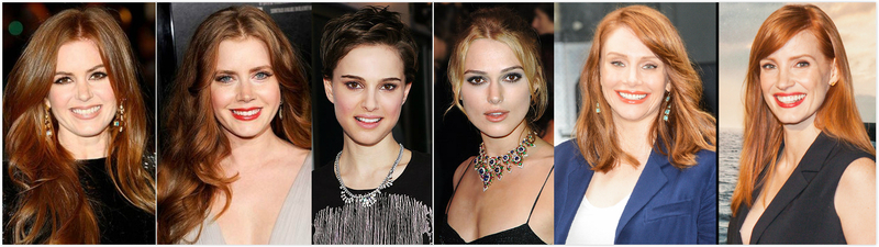 (由左至右)艾拉費雪Isla Fisher、艾美亞當斯Amy Adams、娜塔莉波曼Natalie Portman、綺拉奈特莉Keira Knightley、布萊絲霍華Bryce Howard、潔西卡崔絲坦 Jessica Chastain